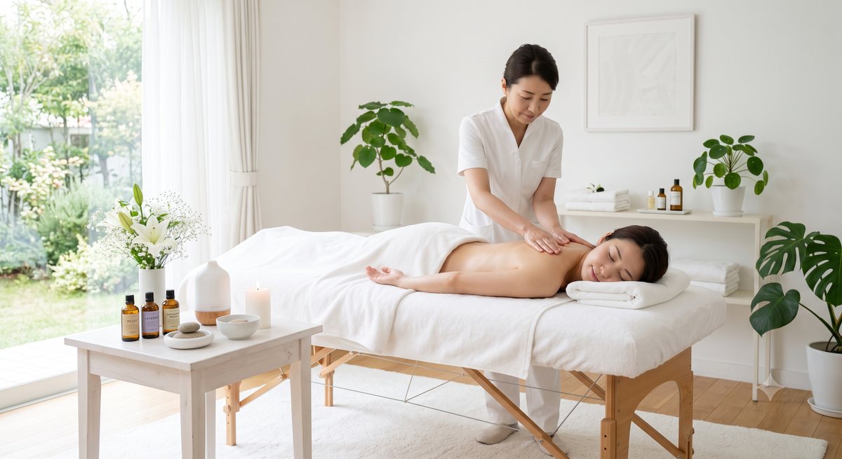 A relaxing spa massage — short-term relaxation, not conditioning